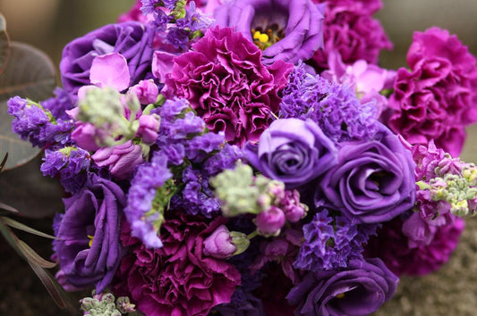 Purples- Florist Designed Presentation Bouquet