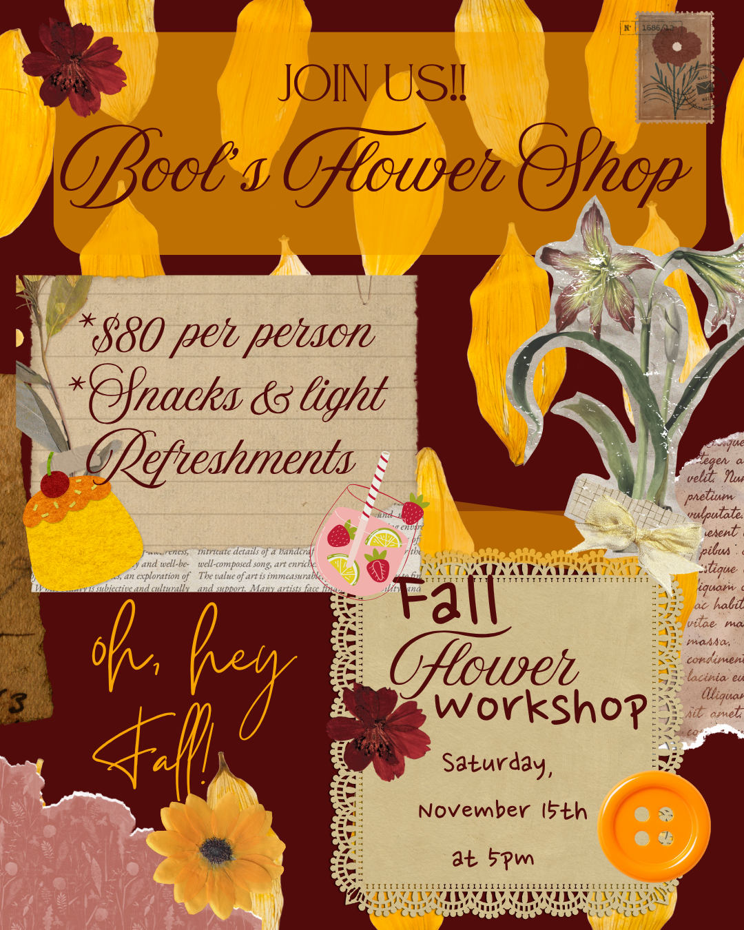 Fall Flower Arranging Workshop