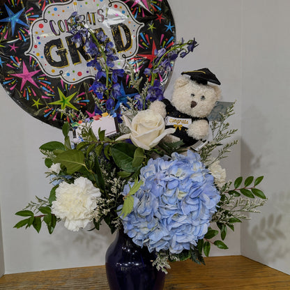 Bright Futures Bloom- Blue and White