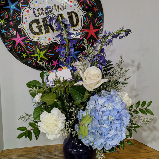 Bright Futures Bloom- Blue and White