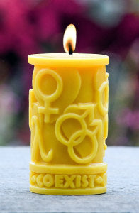 Beeswax Coexist in Love Pillar