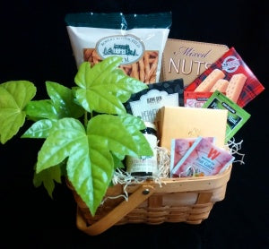 10 Minute Break Basket (with green plant)